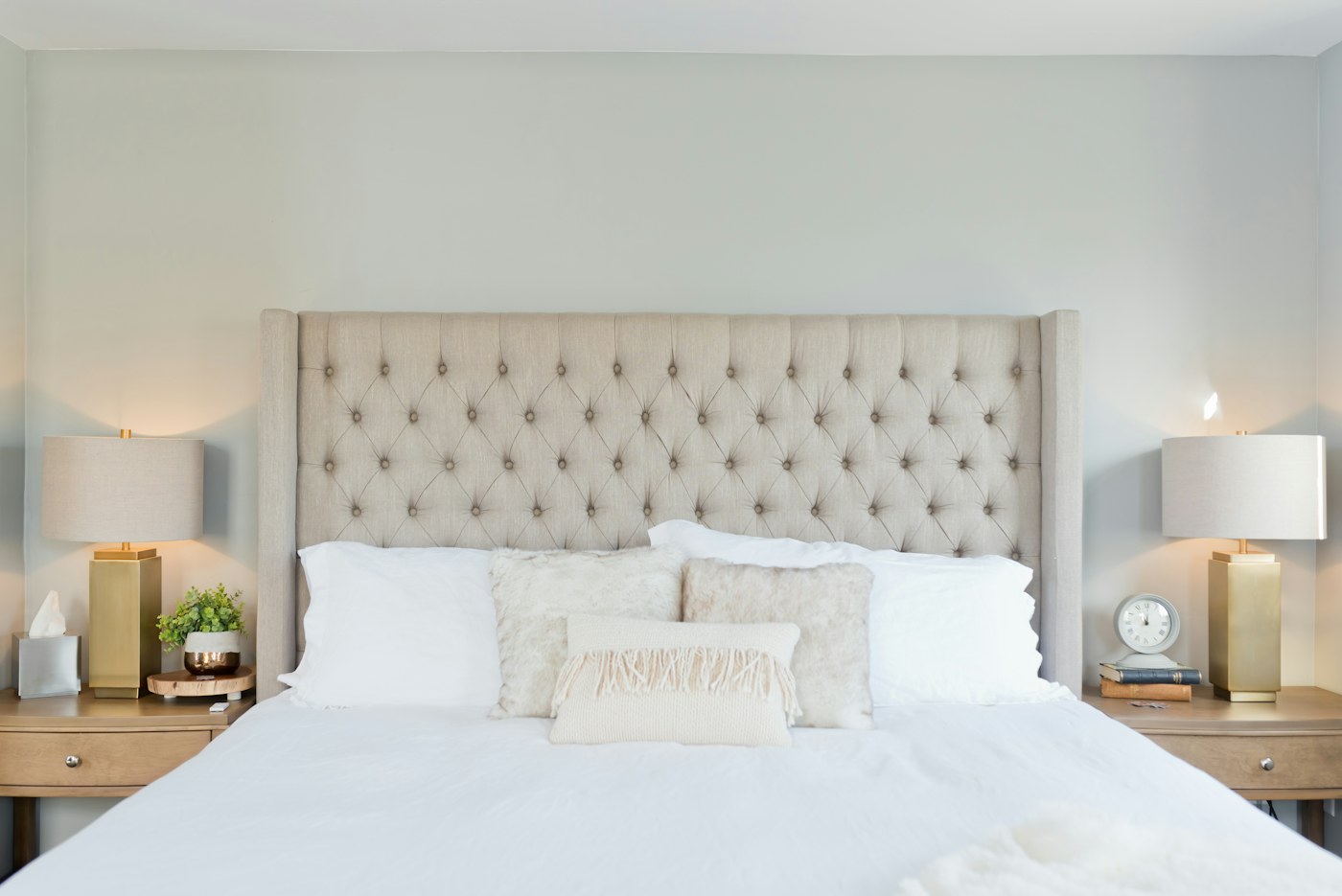 Illustrative stock photo of white bedding; this is not a photo of House 120